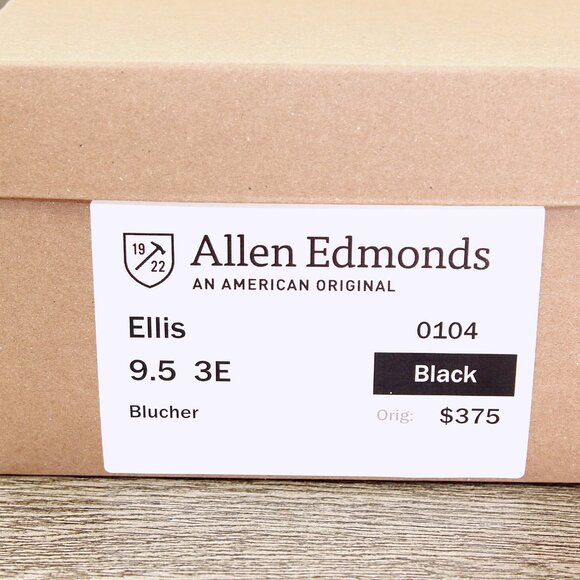 Allen Edmonds ELLIS Blucher 9.5 EEE Wide Black * add $15 new Cedar Trees - Picture 11 of 13